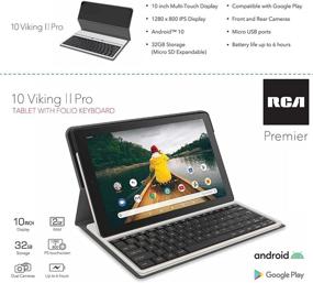 img 2 attached to 📱 High-Performance RCA 10" Tablet - 2GB RAM, 32GB Storage, Detachable Keyboard - Silver