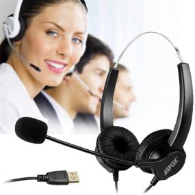 img 3 attached to 🎧 AGPtEK USB Stereo Binaural Headset: Noise-Canceling Mic, Volume Control - Ideal for Phone Sales, Tele-counseling, Insurance, Hospitals, Telecom Operators