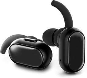 img 3 attached to GabbaGoods TrueBuds 813085025246: Truly Wireless Bluetooth Earbuds with Noise Reduction & Sweat Resistance, Ultra Lightweight Cordless Workout Headphones + Charging Pod - Black