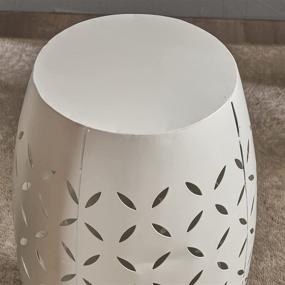 img 1 attached to Stylish Lace Cut Iron Accent Table - Christopher Knight Home Jorell Indoor, White