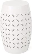 stylish lace cut iron accent table - christopher knight home jorell indoor, white logo