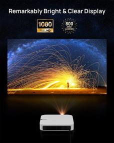 img 3 attached to 📽️ XGIMI Elfin Mini Projector - Ultra Compact 1080P Portable Projector, 4K Input Compatible for Movies & Gaming, Android TV 10.0, 800 ANSI Lumens, HDR 10+, Harman Kardon Speakers, Auto Keystone, Auto Focus
