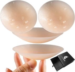 img 4 attached to PRETTYWELL Reusable Waterproof Silicone Nipple Covers for Women - Adhesive Nipple Petals, Nipple Pasties