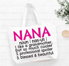 img 3 attached to 👜 Nana Definition Canvas Tote Bag - Ideal Gift for Grandma - COCOVICI