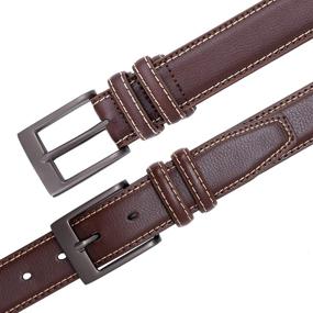 img 2 attached to 👔 High-Quality Genuine Leather Business Accessories and Belts for Men