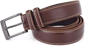 img 1 attached to 👔 High-Quality Genuine Leather Business Accessories and Belts for Men