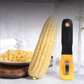 img 1 attached to 🌽 Efficient 2 Pack Corn Cob Stripper Tool: Professional Kernel Cutter, Good Grips Corn Peeler & Remover – Essential Kitchen Tools