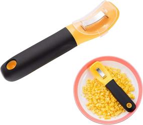 img 4 attached to 🌽 Efficient 2 Pack Corn Cob Stripper Tool: Professional Kernel Cutter, Good Grips Corn Peeler & Remover – Essential Kitchen Tools