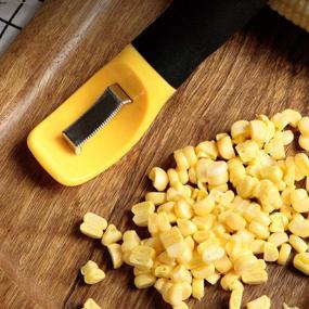 img 2 attached to 🌽 Efficient 2 Pack Corn Cob Stripper Tool: Professional Kernel Cutter, Good Grips Corn Peeler & Remover – Essential Kitchen Tools