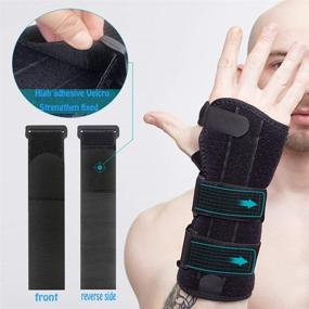 img 1 attached to 🤲 Wrist Support Brace - Carpal Tunnel Splint - Alleviates Wrist Pain, Sprains, Arthritis, Tendonitis, and RSI - Universal Adjustable Fit 5.5-7.8IN (Right) - Ideal for Men, Women & Children