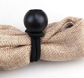 img 2 attached to 🔗 30 Pack AOPRIE Black Ball Bungee Cords - Heavy Duty 4-inch Tarp Bungee Balls, 4mm Thickness Weather Resistant Tie Down Strap for Camping, Tents, Cargo, Wire, and Hoses