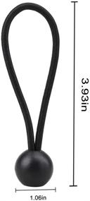 img 3 attached to 🔗 30 Pack AOPRIE Black Ball Bungee Cords - Heavy Duty 4-inch Tarp Bungee Balls, 4mm Thickness Weather Resistant Tie Down Strap for Camping, Tents, Cargo, Wire, and Hoses