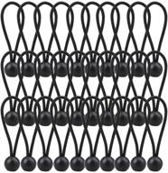 π 30 pack aoprie black ball bungee cords - heavy duty 4-inch tarp bungee balls, 4mm thickness weather resistant tie down strap for camping, tents, cargo, wire, and hoses logo