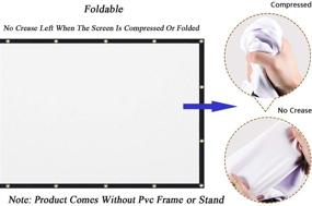 img 3 attached to 🎬 Mdbebbron 120 Inch Foldable Projection Screen: Versatile Anti-Crease Portable Projector Movies Screen for Home Theater, Indoor & Outdoor Double Sided Projection Support