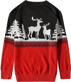 img 3 attached to 🎄 Shop the Cozy SSLR Crewneck Reindeer Pullover Christmas Boys' Clothing and Sweaters Collection