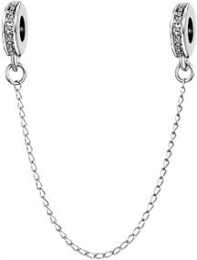 img 2 attached to 💎 SBI Jewelry Safety Chain Charm: A Perfect Birthday Birthstone Gift for Women and Girls, Ideal for Bracelets, Anniversaries!