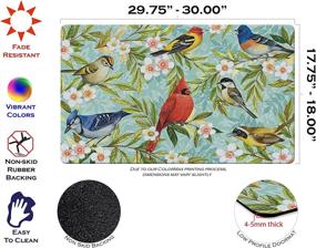 img 3 attached to 🐦 Toland Home Garden Bird Collage Decorative Floor Mat: Colorful Spring Flower Design, Birds, Cardinal, Jay - 18 x 30 Inch Doormat