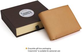 img 1 attached to 🎁 Engraved Blessing Men's Accessories: Cosomche Leather Wallets, Card Cases & Money Organizers