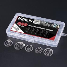 img 1 attached to 🔒 Hilitchi 300-Pcs [15-Size] 304 Stainless Steel External Circlip Snap Retaining Clip Ring Assortment Set