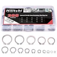 🔒 hilitchi 300-pcs [15-size] 304 stainless steel external circlip snap retaining clip ring assortment set logo