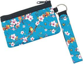 img 3 attached to Allydrew Neoprene Wristlet Wallet Lanyard for Women's Handbags and Wallets