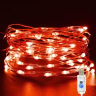 🔌 16.4ft plug-in red usb fairy lights, 50 led string lights for bedroom, waterproof twinkle lights with 8 modes - christmas indoor decorations, tree wreath craft, wedding party, diwali lights - dorm room decor logo