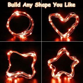 img 2 attached to 🔌 16.4Ft Plug-in Red USB Fairy Lights, 50 LED String Lights for Bedroom, Waterproof Twinkle Lights with 8 Modes - Christmas Indoor Decorations, Tree Wreath Craft, Wedding Party, Diwali Lights - Dorm Room Decor