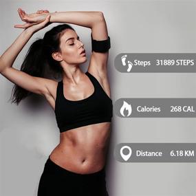 img 3 attached to 💃 Striking Women's Smart Watch: IP68 Waterproof Fitness Tracker with Heart Rate, Blood Pressure, Oxygen Monitoring, and Message Reminder. Perfect Activity Tracker and Gift for Lady Girls!