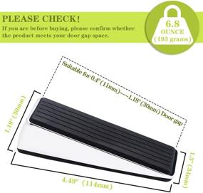 img 3 attached to Premium Rubber Metal Door Stopper: Heavy Duty Wedge Stopper (2-Pack) - Suitable for Door Clearance of 0.4IN-1.18IN (11mm-30mm)
