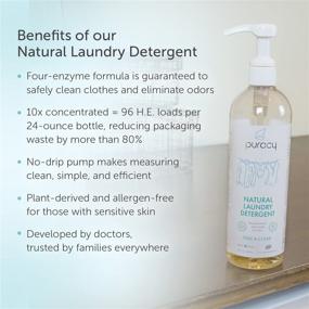 img 2 attached to 🧺 Puracy Natural Liquid Laundry Detergent – Hypoallergenic Enzyme-Based Free & Clear Solution, 24 Fl Oz (1 Pack)