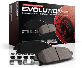 img 2 attached to 🔥 Тормозные колодки Power Stop Z23-1723 Z23 Evolution Sport с углеволоконной керамической технологией и крепежными элементами