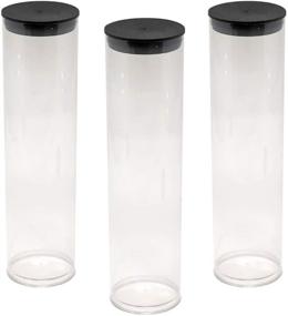 img 2 attached to 📦 Prestige Import Group - Clear Plastic Storage Tubes with Black Lid - 1.75&#34; x 8&#34; - 5 Pack