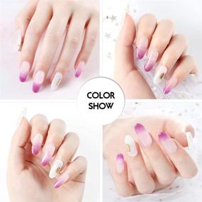 img 2 attached to Яркий набор гель-лаков на 6 штук | Снимаемый UV LED гель с цветами 💅 для наращивания ногтей в салоне | Нейтральные неоновые блестки | Идеален для маникюра дома или в салоне