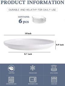 img 3 attached to 🍽️ Efficient Kanwone Porcelain Dinner Plates: Dishwasher-safe and Stylish