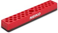 🧲 neiko 02449a hex bit holder rack with powerful magnetic base - 37 hole bit storage, 1/4 inch hex bit & drive bit adapter organization, screwdriver bit organizer, toolbox & driver bit magnet logo