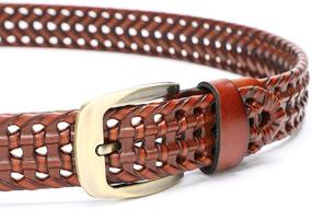 img 1 attached to 👔 Genuine Buckle Men's Accessories: Earnda Braided Leather Belts