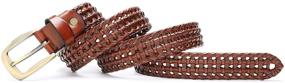 img 2 attached to 👔 Genuine Buckle Men's Accessories: Earnda Braided Leather Belts