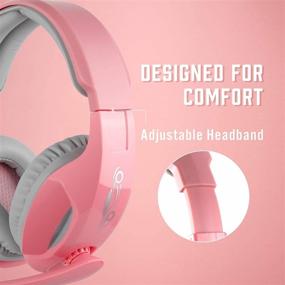 img 3 attached to 🎧 Pink Stereo Gaming Headset with Mic - Xbox One, PS4 PS5, 3.5mm Wired Over Ear, Noise Cancelling & Volume Control Gamer Headphones for PC Mac Laptop Computer Games Smartphones