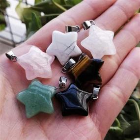 img 1 attached to 💎 MIGLUFA 6Pcs Natural Stone Pendant Necklace Healing Point Reiki Gemstone Crystal Jewelry Set for Women