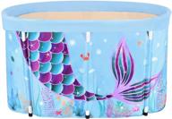 🛀 foldable mermaid portable bathtub - soaking tub for adults, kids, and girls | freestanding bathing spa with thermal foam for hot or cold baths | easy-to-store non-inflatable tub for shower stalls, caravans | great gift idea logo