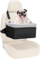 🐶 novolab puppy car seat deluxe - portable pet dog booster car seat for small pets up to 26lbs with safety leash logo