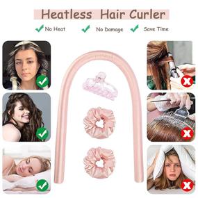 img 3 attached to Heatless Curling Headband Rollers Sleeping Hair Care
