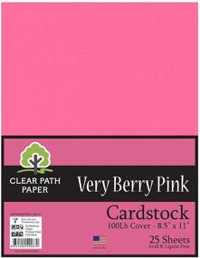 img 3 attached to Vibrant Very Berry Pink Cardstock - High-Quality 8.5 x 11 inch - 100Lb Cover - 25 Sheets - Clear Path Paper