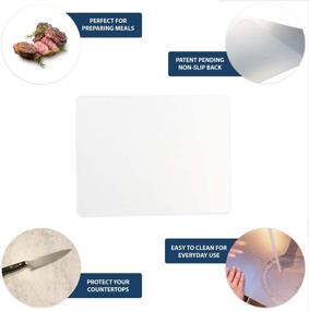 img 1 attached to 🔪 Frosted Clear Flexible Extra Thick Plastic Cutting Board Mat (12 x 15), Set of 6 - Durable and Multi-purpose Kitchen Essential by Sterling for Life