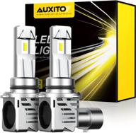 🔦 auxito 9006 led headlight bulbs – 12000lm per set, 6500k xenon white, mini size hb4 wireless headlight bulbs (pack of 2) logo