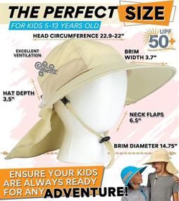 img 1 attached to 🎣 Discoverer Kids Fishing Hats - Sun Hats with UV Protection for Boys and Girls, Ages 5-13 by GearTOP