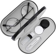 moko double eyeglass case with mirror tweezers remover - 2 in 1 contact lens box logo