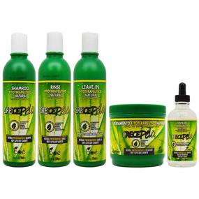 img 1 attached to BOE Crece Pelo Herbal Natural Hair Care Set: Shampoo, Conditioner, Leave-in Treatment, and Serum