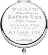 🎓 graduation gifts for her - class of 2021 graduation gifts for high school, college, and masters - travel makeup mirror: keep your memories close logo
