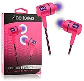 img 2 attached to Acellories Premium Superior Metal High Performance Earbuds Headphones (Pink)